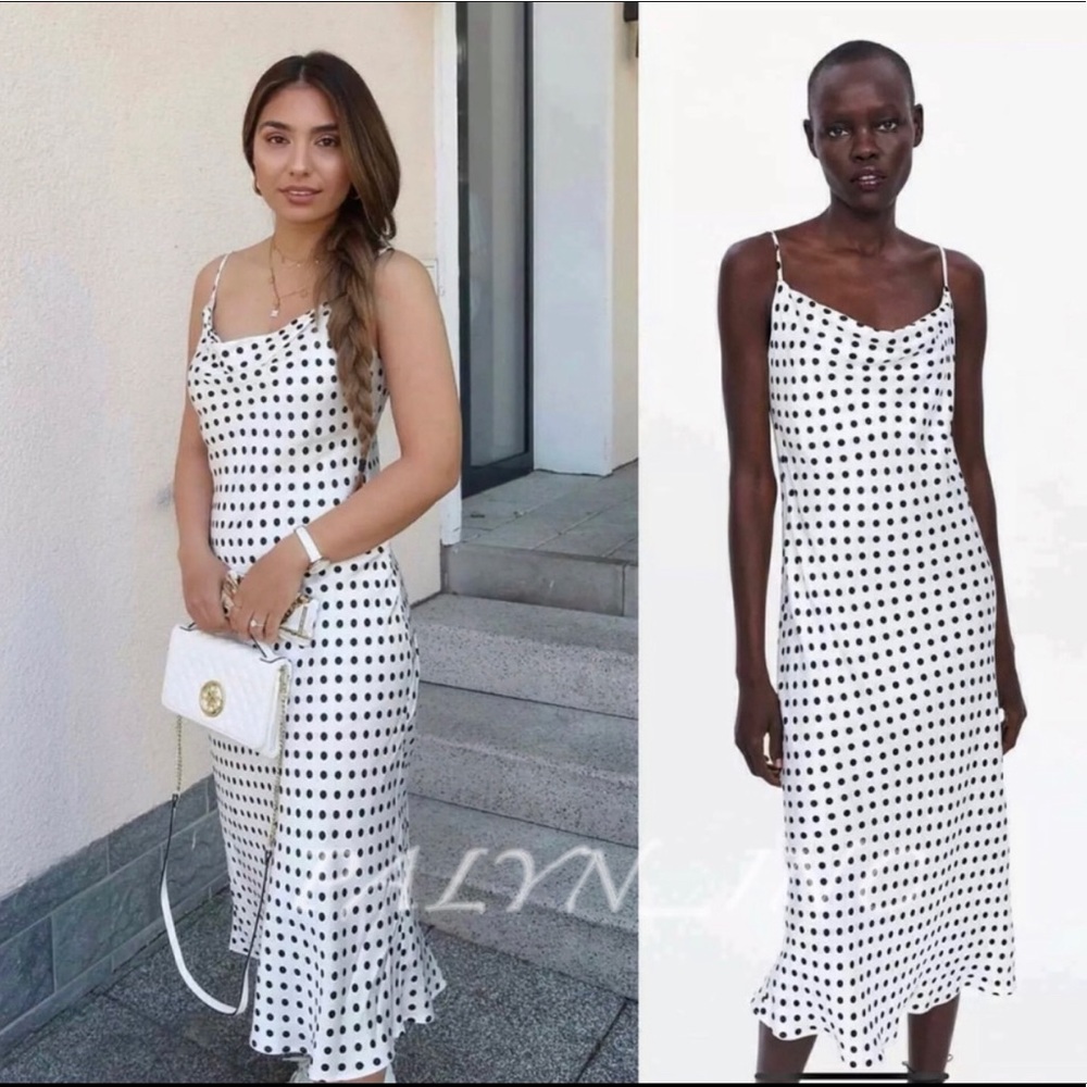 Zara Polka Dot Slip Dress